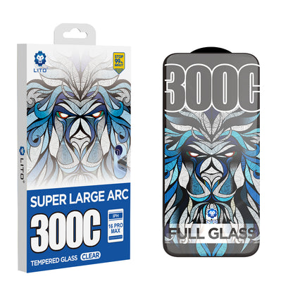 Lito D+ Max 300C Screen Protector for Apple iPhone 15 Pro, Tempered Glass, Full Glue
