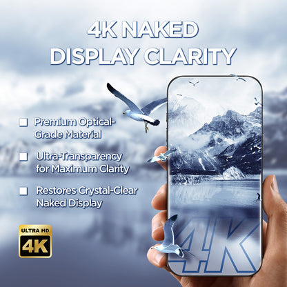 Lito D+ Max 4K Screen Protector for Apple iPhone 17 / 16 Pro, Tempered Glass, Full Glue, Black