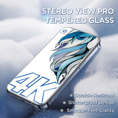 Lito D+ Max 4K Screen Protector for Apple iPhone 17 / 16 Pro, Tempered Glass, Full Glue, Black
