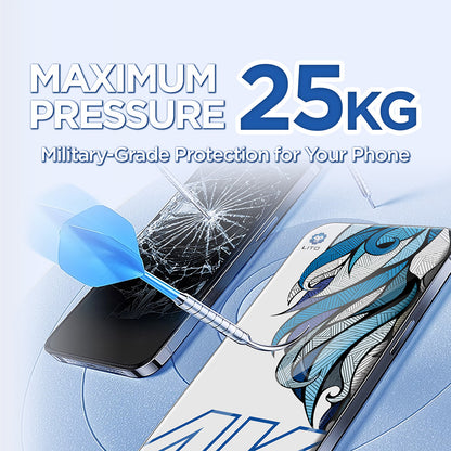 Lito D+ Max 4K Screen Protector for Apple iPhone 17 / 16 Pro, Tempered Glass, Full Glue, Black