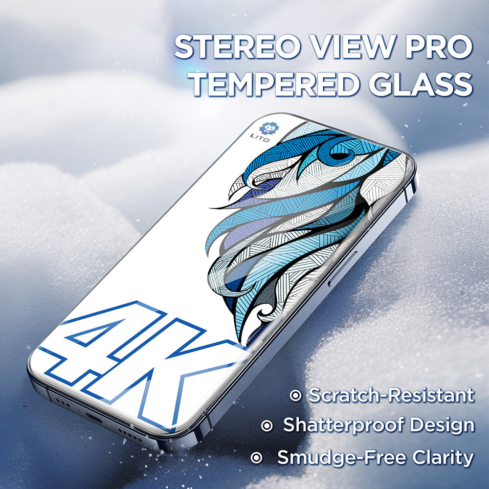 Lito D+ Max 4K Screen Protector for Apple iPhone 17 Air, Tempered Glass, Full Glue, Black