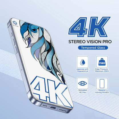 Lito D+ Max 4K Screen Protector for Apple iPhone 17 Pro, Tempered Glass, Full Glue, Black