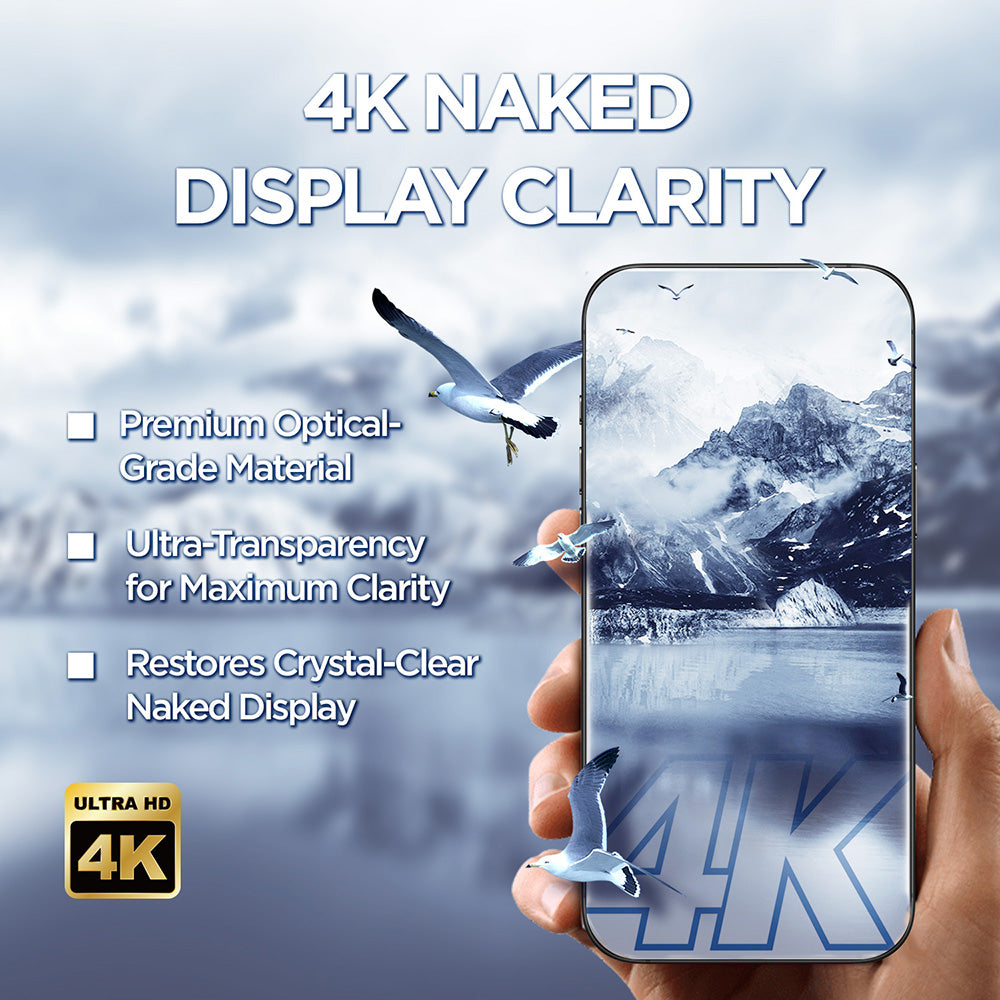 Lito D+ Max 4K Screen Protector for Apple iPhone 17 Pro, Tempered Glass, Full Glue, Black