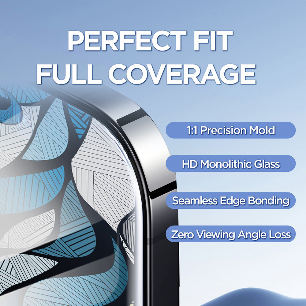 Lito D+ Max 4K Screen Protector for Apple iPhone 17 Pro, Tempered Glass, Full Glue, Black