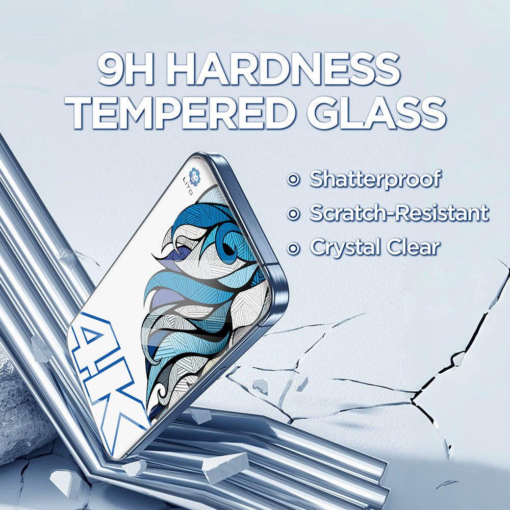 Lito D+ Max 4K Screen Protector for Apple iPhone 17 Pro, Tempered Glass, Full Glue, Black
