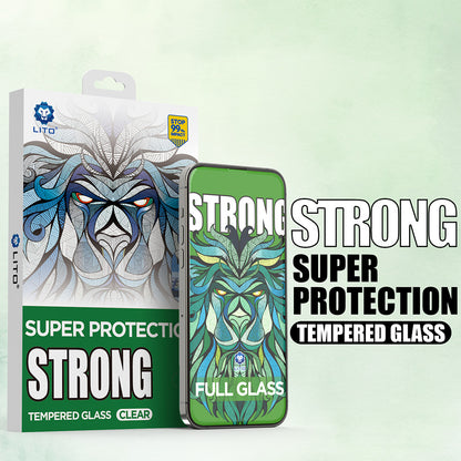 Lito D+ Max Strong Screen Protector for Apple iPhone 17 Pro Max, Tempered Glass, Full Glue, Black
