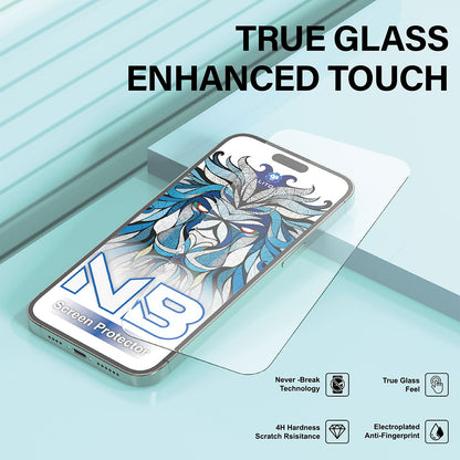Schutzfolie Lito NB Bildschirm für Apple iPhone 17 Air, Gehärtetes Glas, Vollverklebung, Schwarz