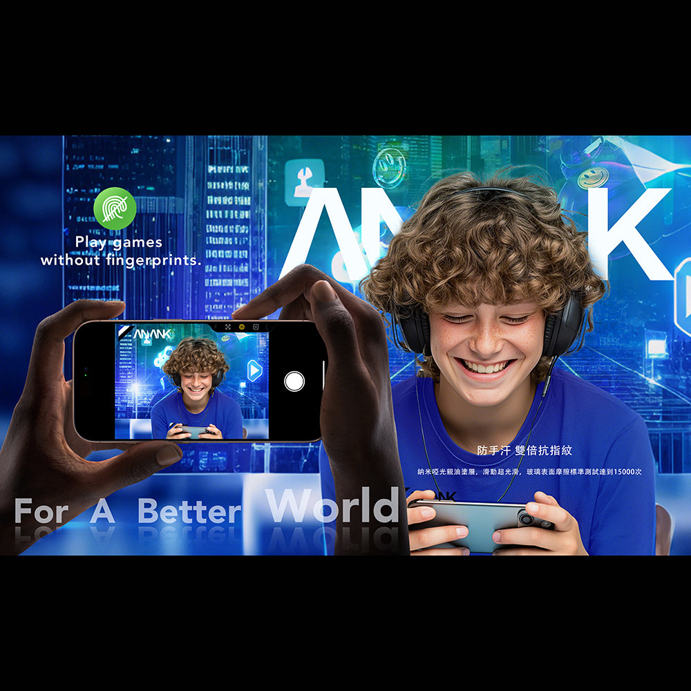 Schutzfolie Mattes Display Anank 5X Verstärkt für Apple iPhone 17 Pro Max, Gehärtetes Glas, Vollverklebung, 2.5D, Schwarz