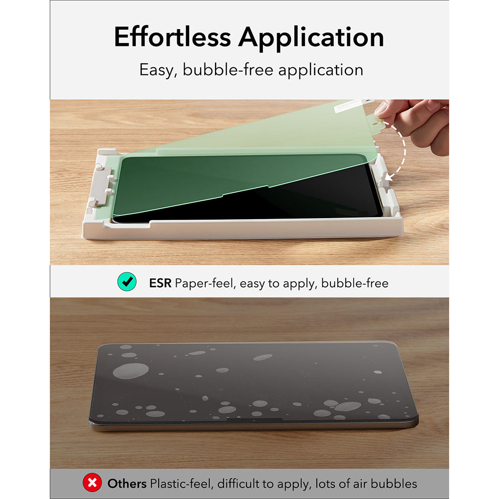 Mattes ESR Paper Feel Displayschutzfolie für Apple iPad Air 11 (2026) / Air 11 (2025), Kunststoff, 2er-Set