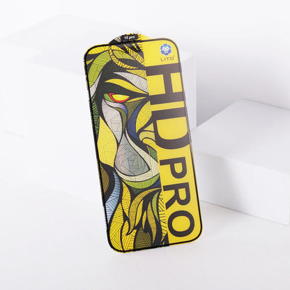 Mattierter Displayschutzfolie Lito HD Pro für Apple iPhone 16, gehärtetes Glas, Vollkleber, Schwarz