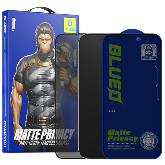 Matt Privacy Blueo Anti-Peep Displayschutzfolie für Apple iPhone 14 Pro Max, gehärtetes Glas, Vollkleber