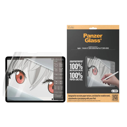 Schutzfolie PanzerGlass Ultra-Wide Fit GraphicPaper für Apple iPad Pro 13 (2025) / Air 13 (2025) / Air 13 (2025) / Pro 13 (2024), Kunststoff
