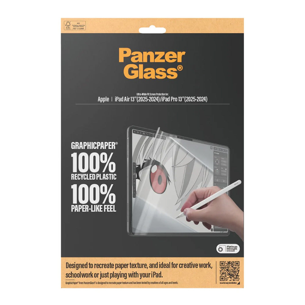 Schutzfolie PanzerGlass Ultra-Wide Fit GraphicPaper für Apple iPad Pro 13 (2025) / Air 13 (2025) / Air 13 (2025) / Pro 13 (2024), Kunststoff