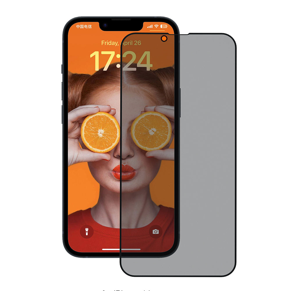 Privacy-Schutzfolie Anank 3X Verstärkt für Apple iPhone 17e / 16e / 14 / 13 Pro, Sicherheitsglas, Vollkleber, 2.5D