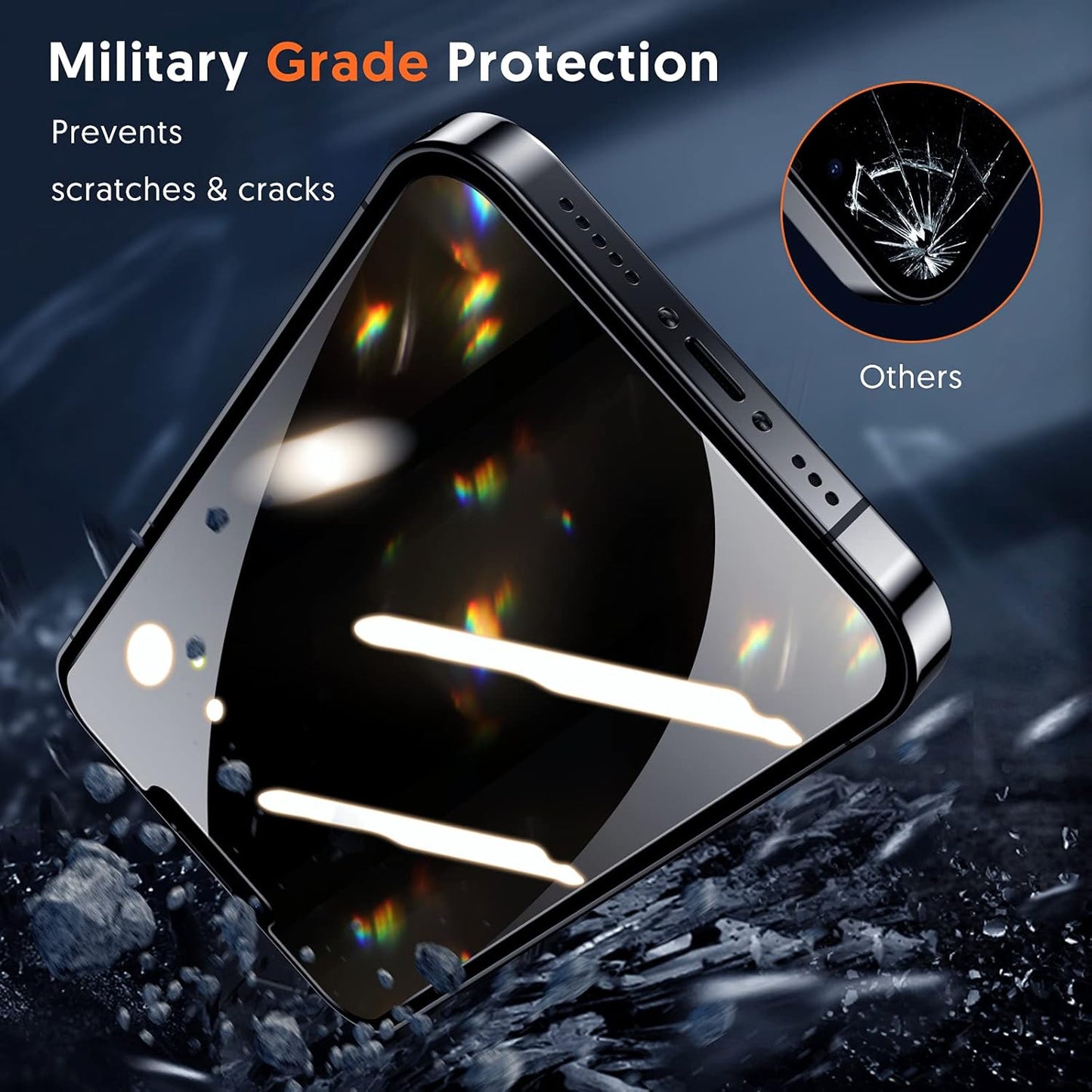 Schutzfolie Privacy Blueo Anti-Peep für Apple iPhone 11 / XR, Gehärtetes Glas, Vollverklebung