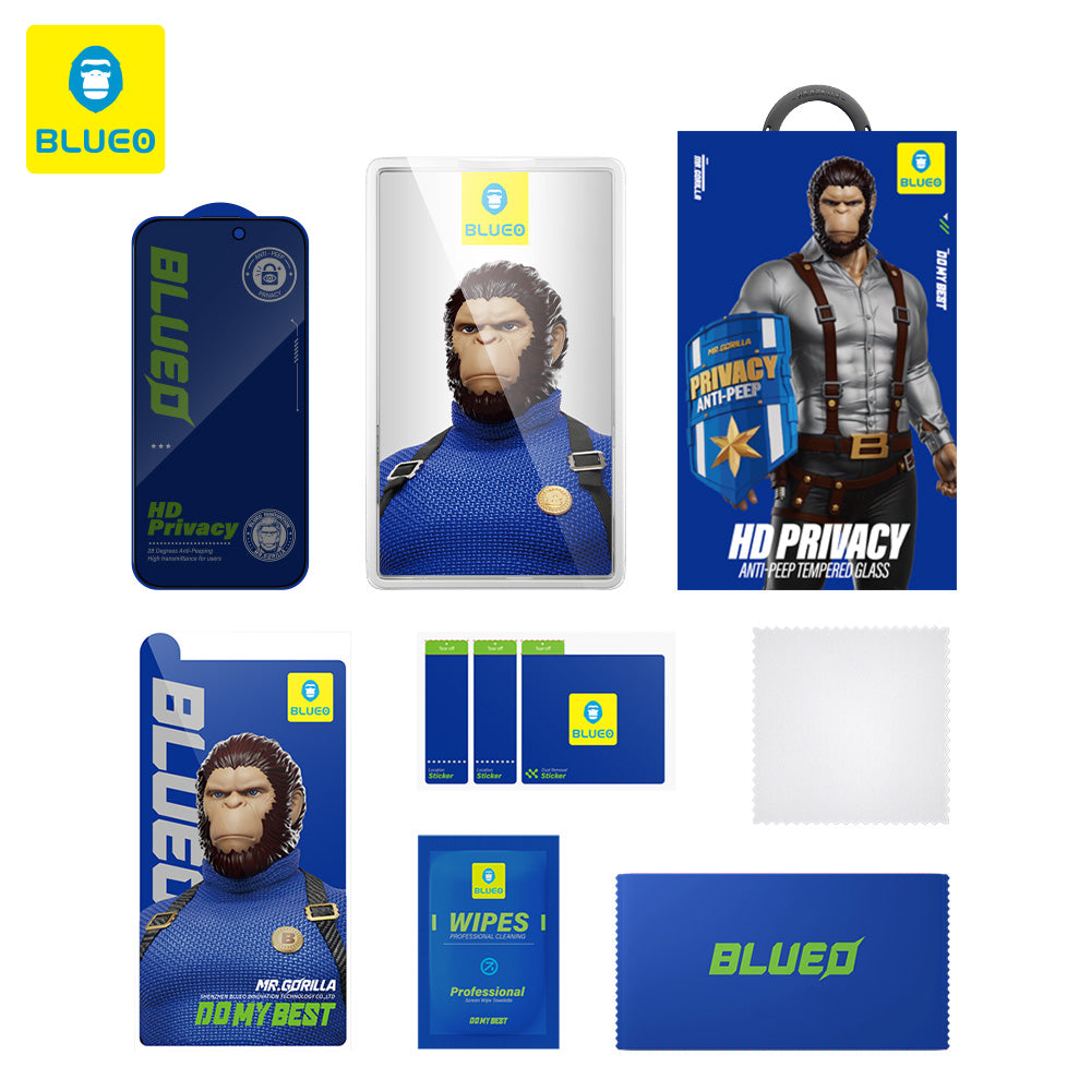 Schutzfolie Privacy Blueo Anti-Peep für Apple iPhone 11 / XR, Gehärtetes Glas, Vollverklebung