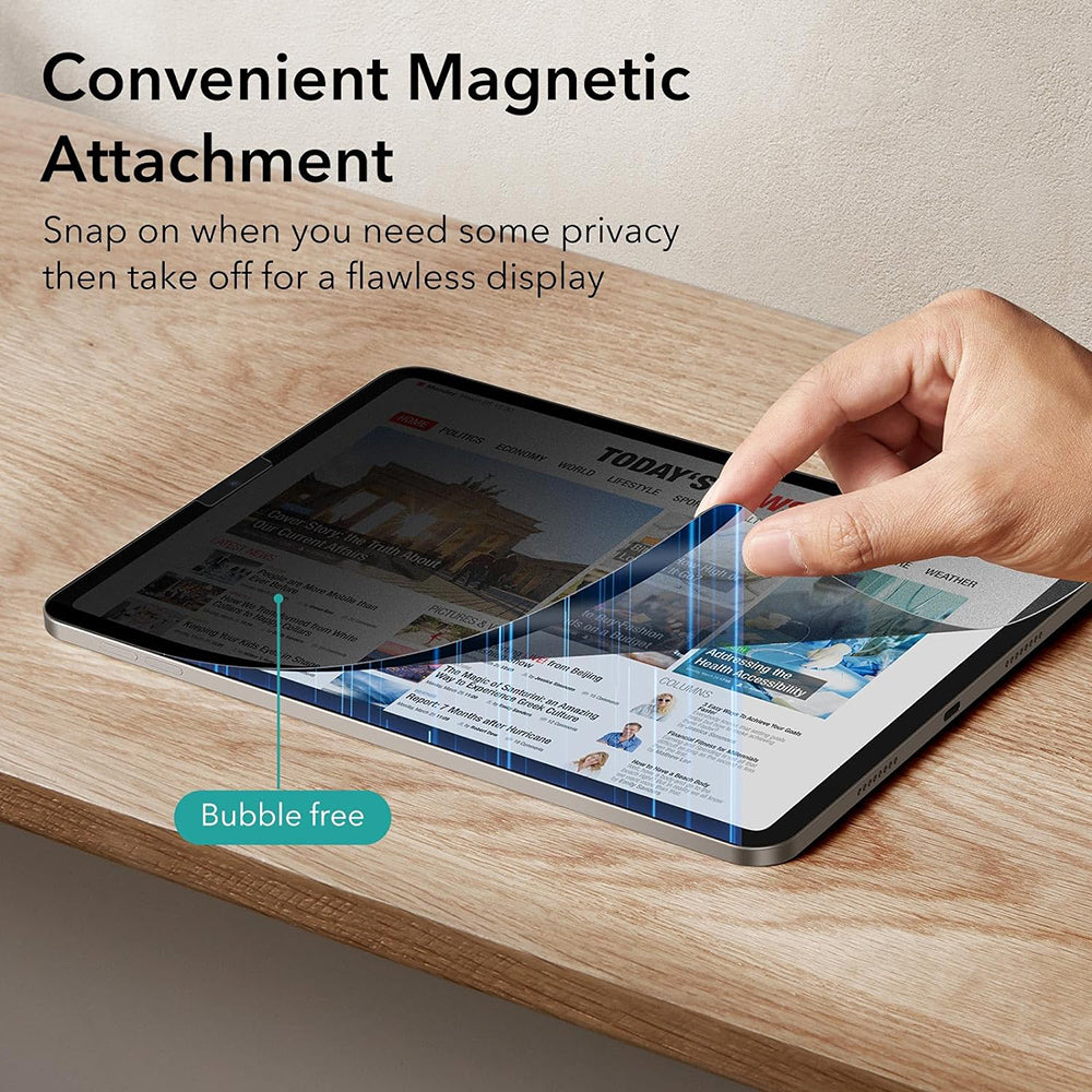 Schutzfolie Ecran Privacy ESR Magnetic für Apple iPad Air 11 (2025) / Air 11 (2024), Kunststoff