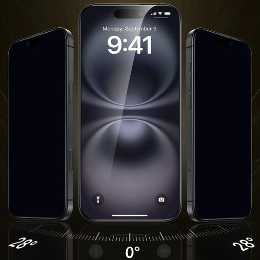 Privacy Screen Protector ESR UltraFit Armorite Pro for Apple iPhone 17 / 16 Pro, Tempered Glass, Full Glue, Set of 3 Pieces