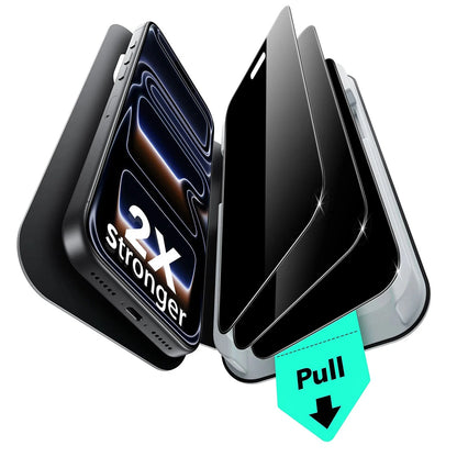 Privacy-Schutzfolie ESR UltraFit Classic für Apple iPhone 18 Pro Max, gehärtetes Glas, Full Glue, 3er-Set