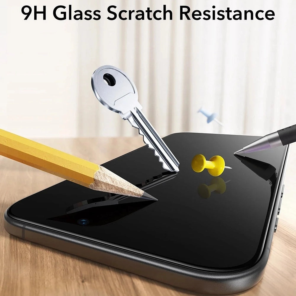 Privacy-Schutzfolie ESR UltraFit Classic für Apple iPhone 18 Pro Max, gehärtetes Glas, Full Glue, 3er-Set