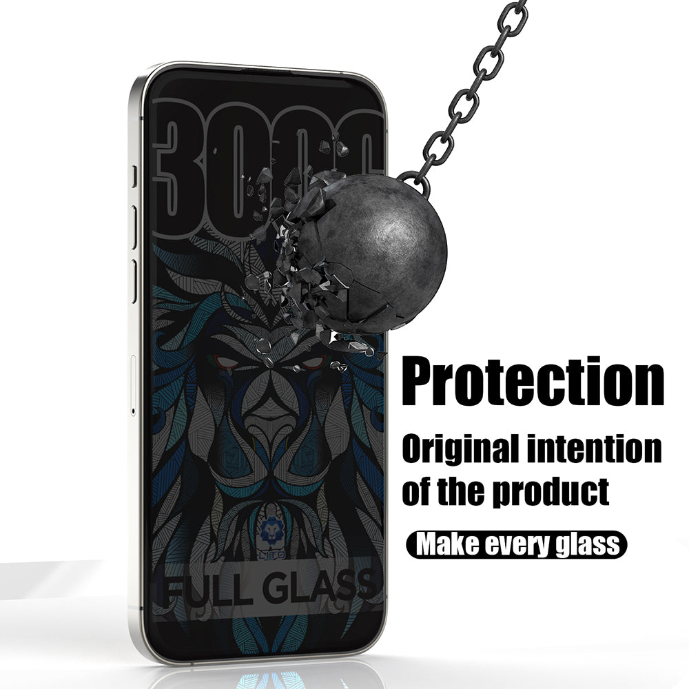Privacy-Schutzfolie Lito D+ Max 300C für Apple iPhone 15 Plus, gehärtetes Glas, Full Glue