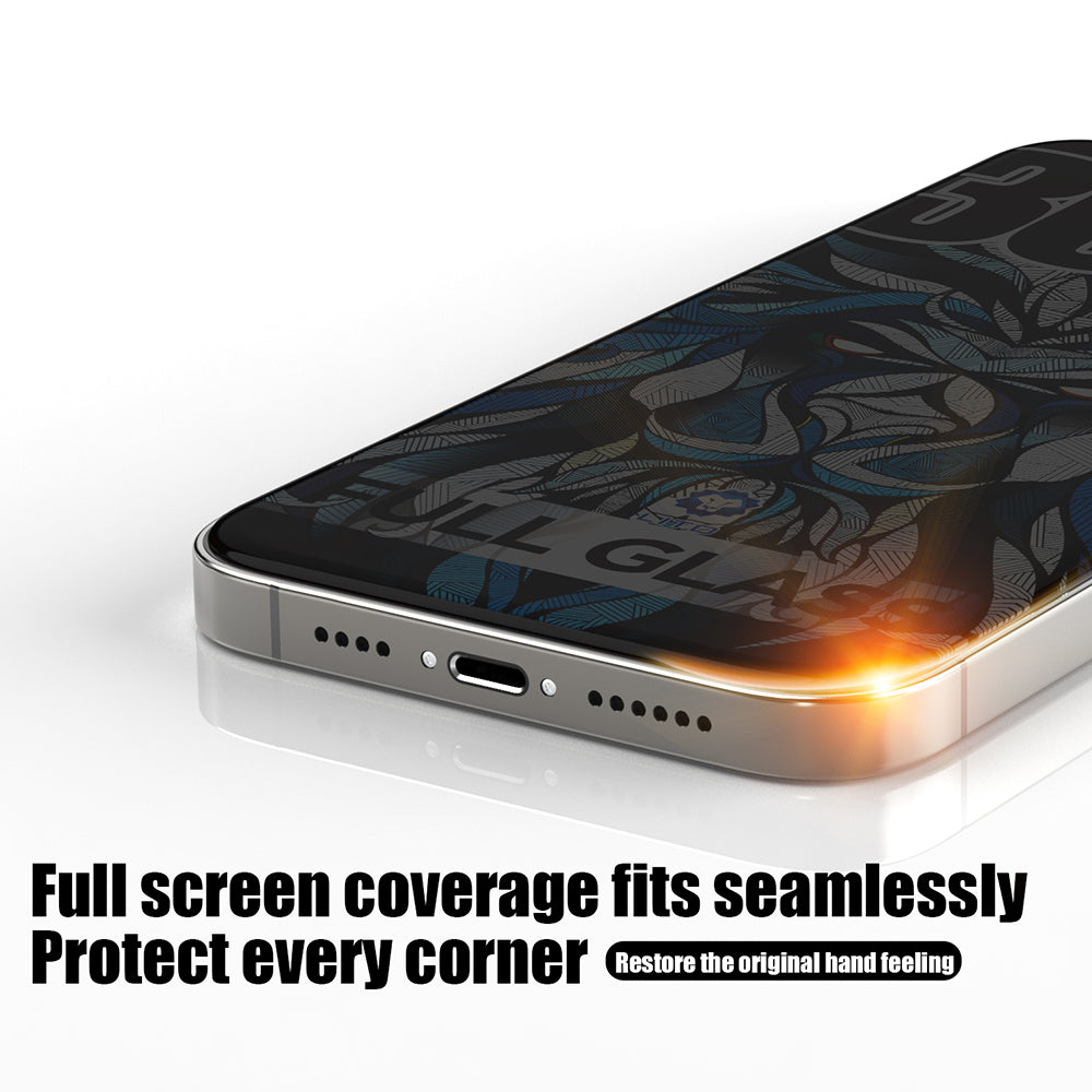 Privacy-Schutzfolie Lito D+ Max 300C für Apple iPhone 15 Plus, gehärtetes Glas, Full Glue
