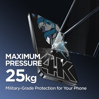 Schutzfolie Privacy Lito D+ Max 4K für Apple iPhone 17 / 16 Pro, gehärtetes Glas, Vollkleber