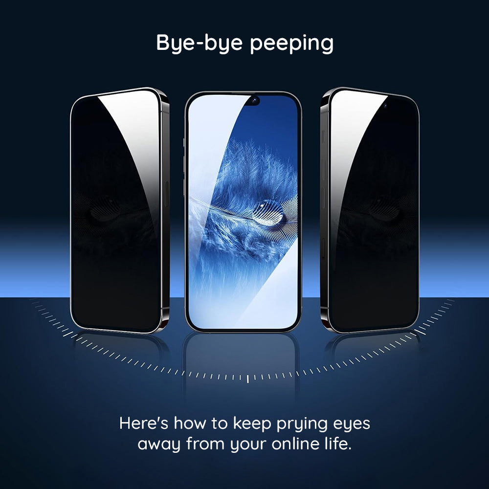 Privacy-Schutzfolie Lito HD Pro für Apple iPhone 15 Plus, gehärtetes Glas, Full Glue