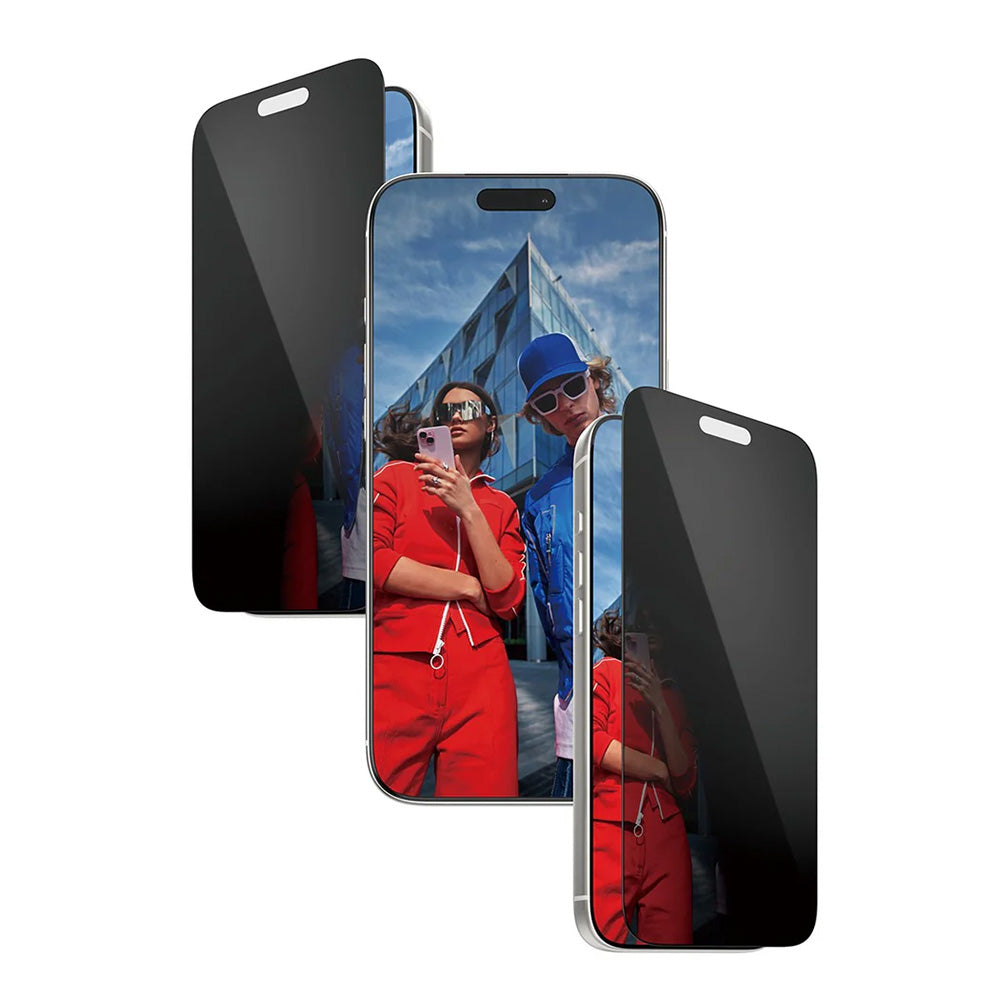Schutzfolie Privacy PanzerGlass Ultra-Wide Fit 2-Way EasyAligner für Apple iPhone 17 Pro Max, gehärtetes Glas, Full Glue