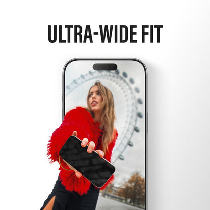 Schutzfolie Privacy PanzerGlass Ultra-Wide Fit 2-Way EasyAligner für Apple iPhone 17 Pro Max, gehärtetes Glas, Full Glue