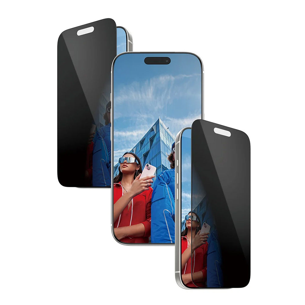 Schutzfolie Privacy PanzerGlass Ultra-Wide Fit 2-Way EasyAligner für Apple iPhone 17 Pro, gehärtetes Glas, Full Glue