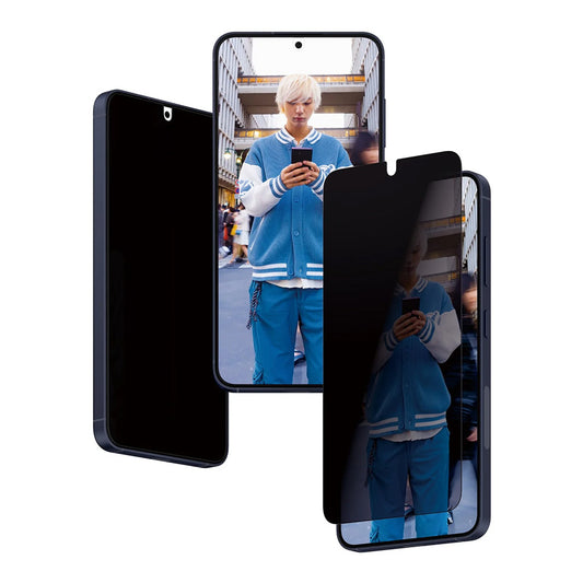 Schutzfolie Privacy PanzerGlass Ultra-Wide Fit EasyAligner für Samsung Galaxy S24 S921, gehärtetes Glas, Vollverklebung