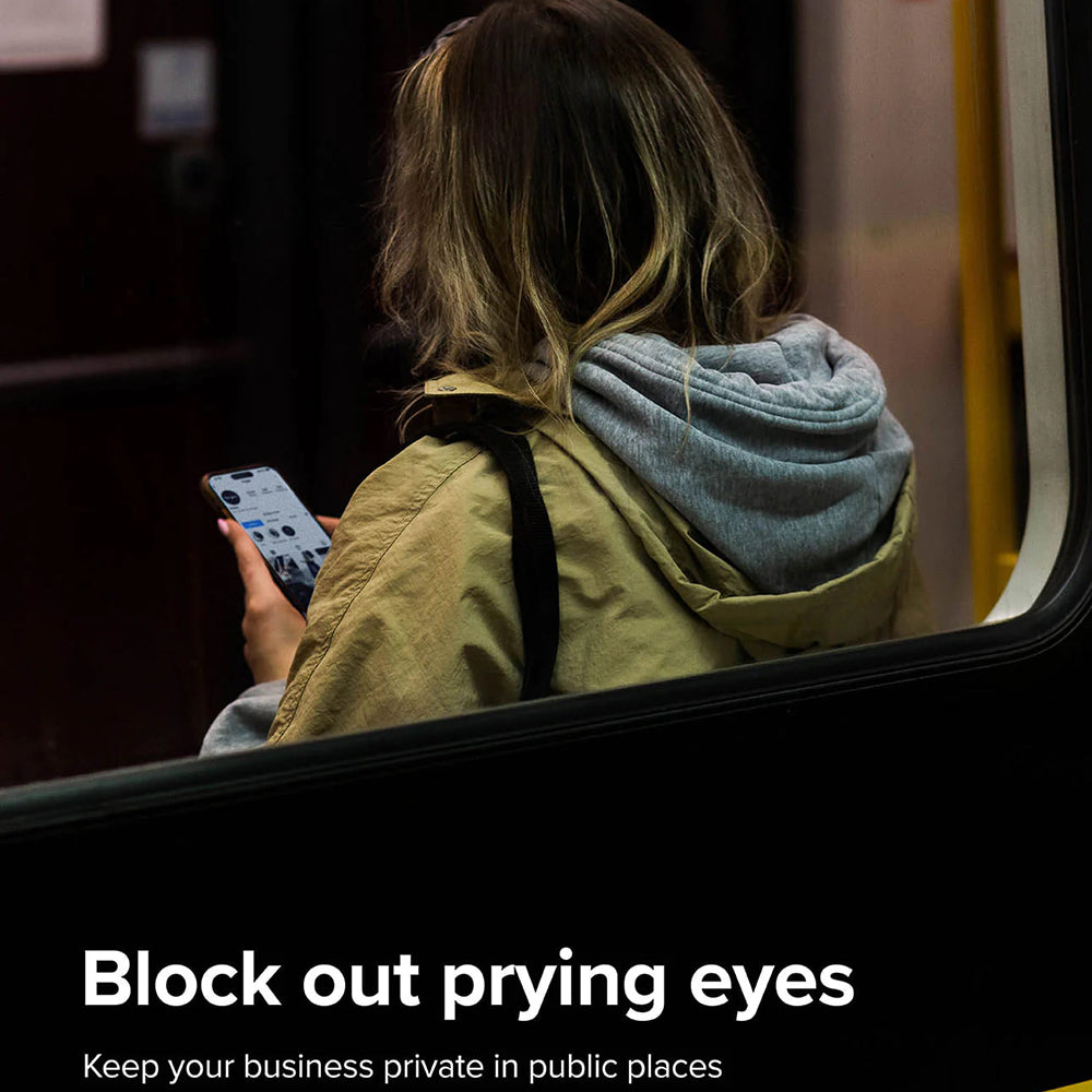 Schutzfolie Privacy Ringke für Apple iPhone 15 Pro, gehärtetes Glas, Vollkleber