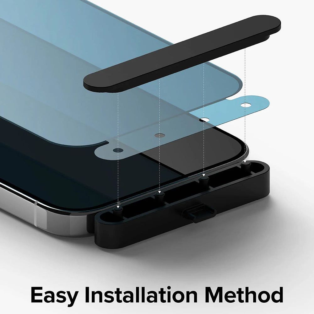 Schutzfolie Privacy Ringke für Apple iPhone 15 Pro, gehärtetes Glas, Vollkleber