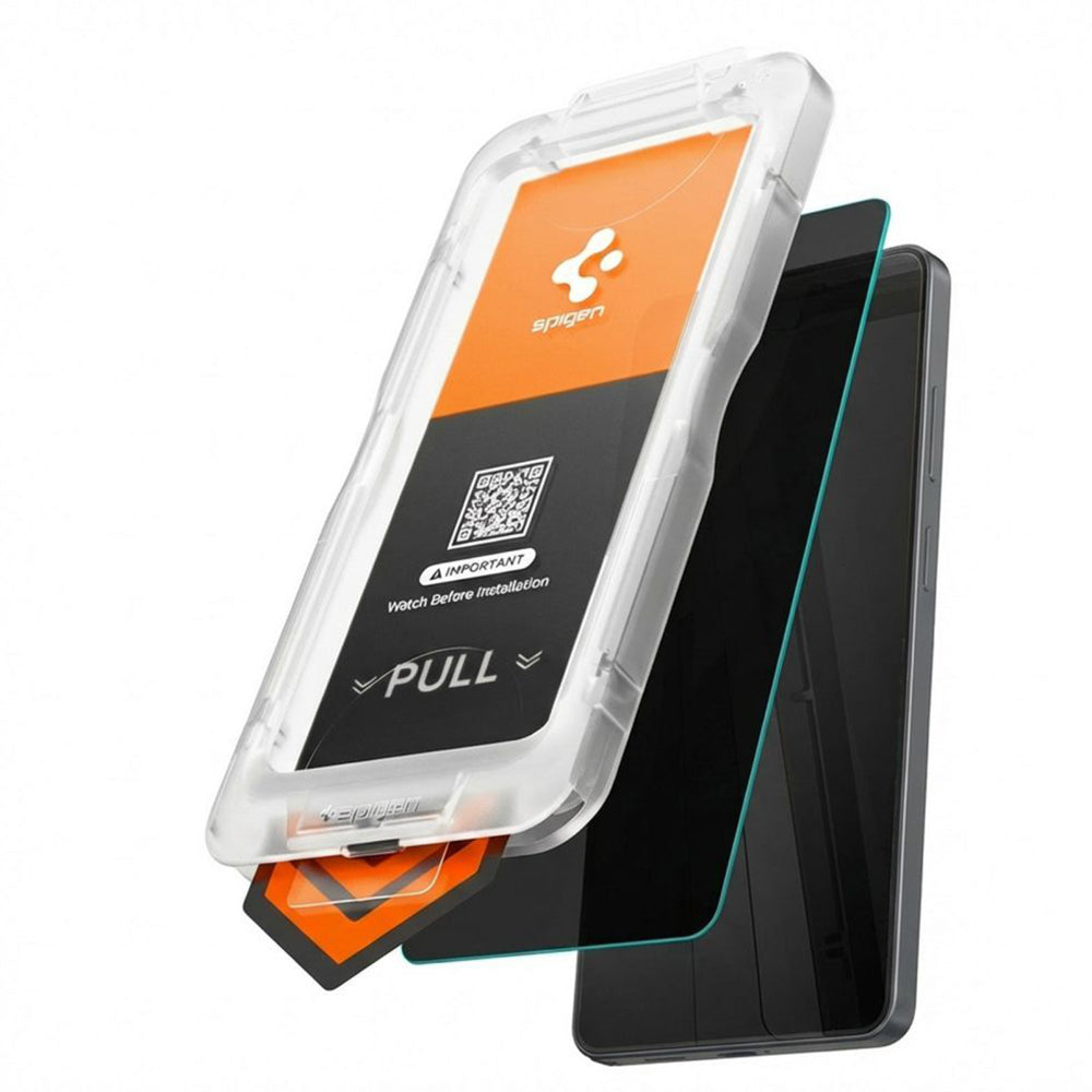 Schutzfolie Privacy Spigen GlastR EZ FIT Pro HD für Samsung Galaxy S26 Plus S947, Gehärtetes Glas, Full Glue AGL11087