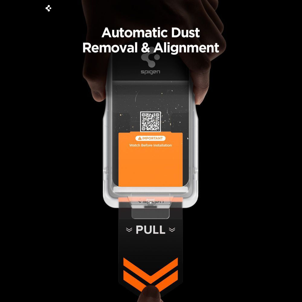 Schutzfolie Privacy Spigen GlastR EZ FIT Pro HD für Samsung Galaxy S26 Plus S947, Gehärtetes Glas, Full Glue AGL11087