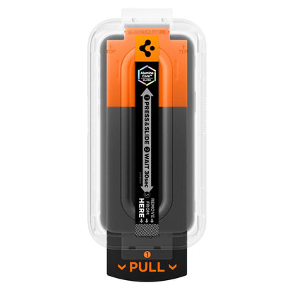 Schutzfolie Privacy Spigen GlastR EZ FIT Pro für Apple iPhone 17 Pro / 17 / 16 Pro, Gehärtetes Glas, Vollverklebung