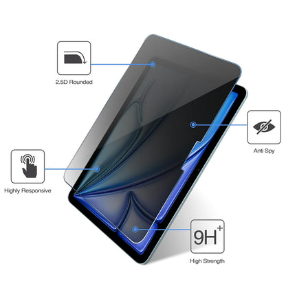 Privacy-Schutzfolie Techsuit ArmorGlass CrystalHD für Apple iPad Pro 11 (2024), gehärtetes Glas, Full Glue, 2 Stück Set