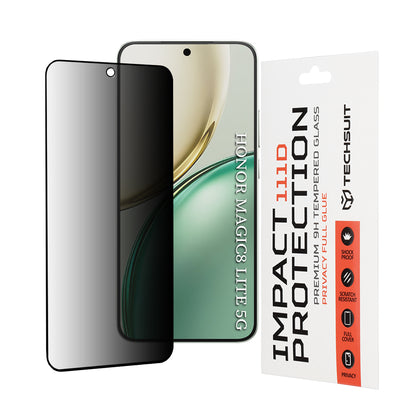Schutzfolie Privacy Techsuit für Honor Magic8 Lite, Gehärtetes Glas, 111D