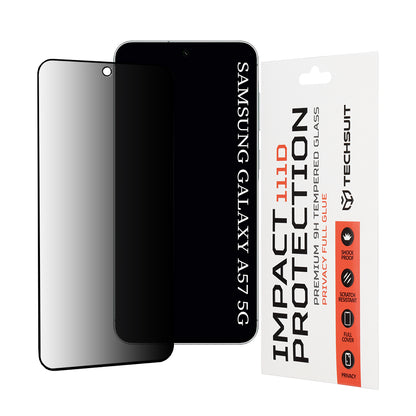 Schutzfolie Privacy Techsuit für Samsung Galaxy A57 5G, gehärtetes Glas, Full Glue, 111D