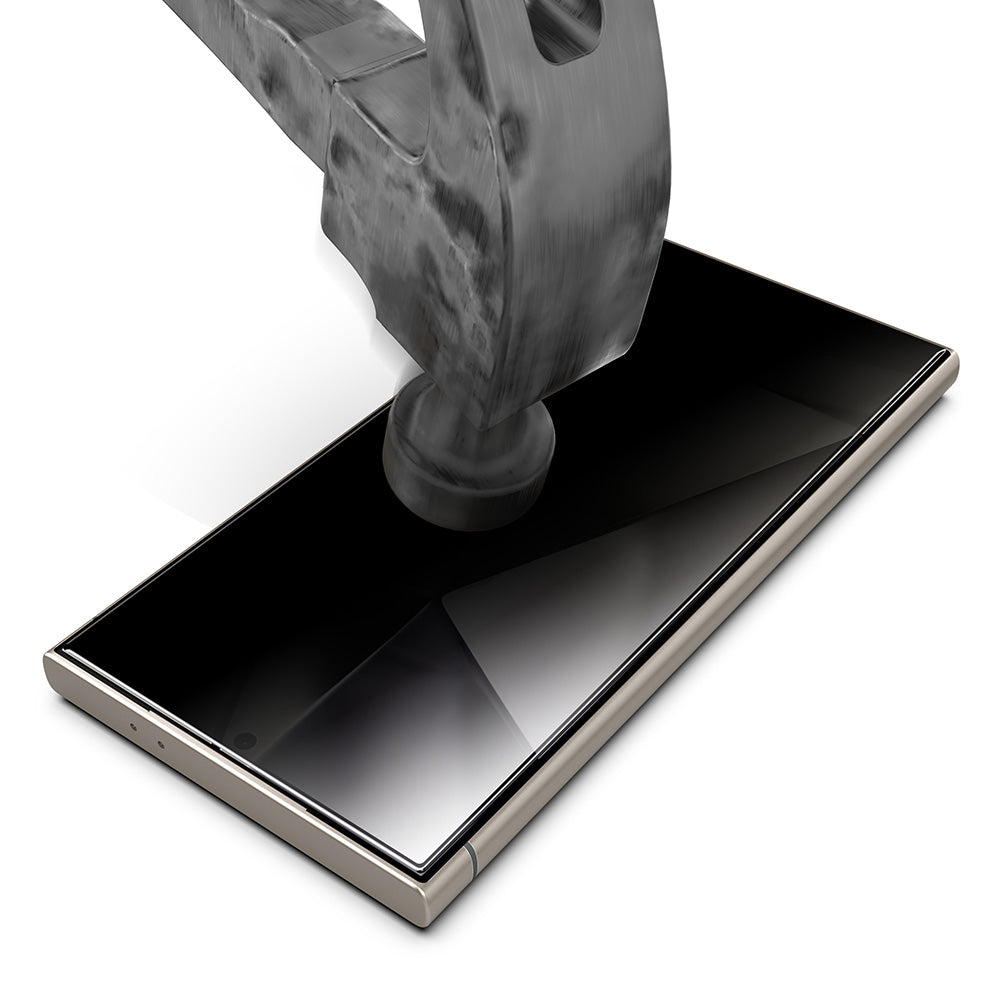 Privacy-Schutzfolie Techsuit TitanGlass CrystalHD für Samsung Galaxy S24 Ultra S928, Sicherheitsglas, Vollkleber, 2er-Set