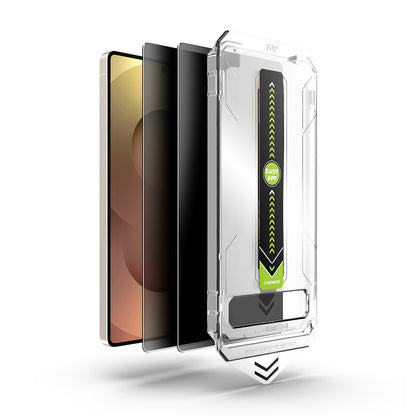Schutzfolie Privacy Techsuit TitanGlass CrystalHD für Samsung Galaxy S26 Plus S947, gehärtetes Glas, Full Glue, Set mit 2 Stück.