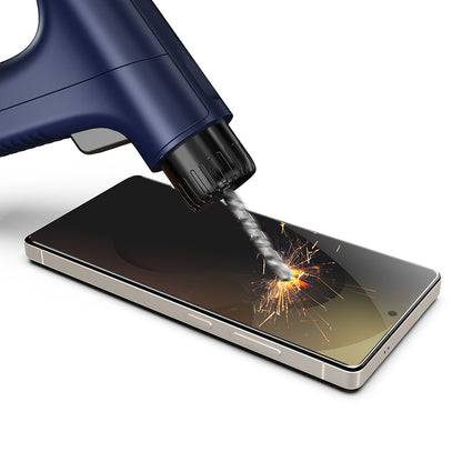 Schutzfolie Privacy Techsuit TitanGlass CrystalHD für Samsung Galaxy S26 Plus S947, gehärtetes Glas, Full Glue, Set mit 2 Stück.