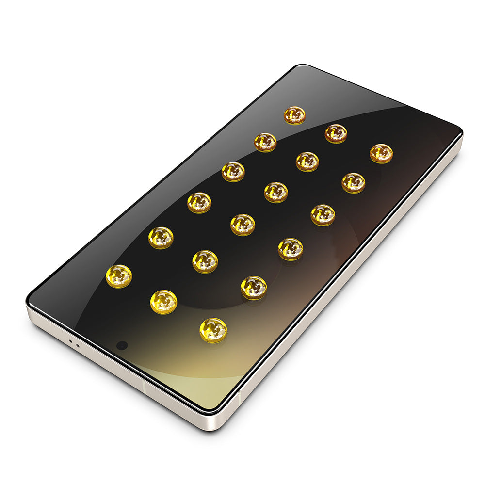 Schutzfolie Privacy Techsuit TitanGlass CrystalHD für Samsung Galaxy S26 Plus S947, gehärtetes Glas, Full Glue, Set mit 2 Stück.