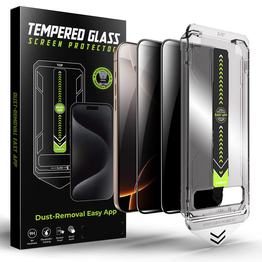 Privacy-Schutzfolie Techsuit TitanGlass für Apple iPhone 11 / XR, gehärtetes Glas, Full Glue, 2er-Set