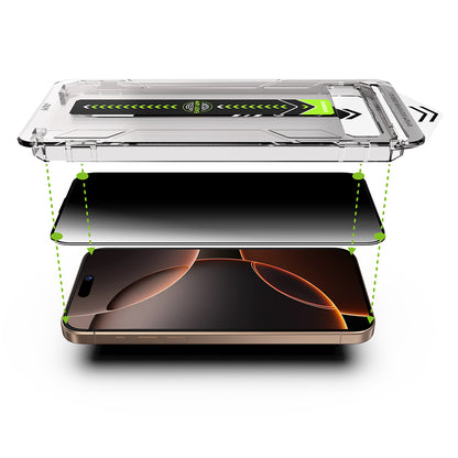 Privacy Screen Protector Techsuit TitanGlass for Apple iPhone 15 Pro Max, Tempered Glass, Full Glue, Set of 2 pieces