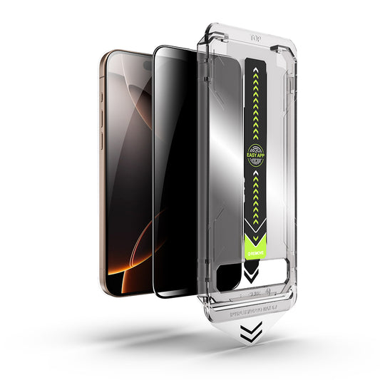 Privacy-Schutzfolie Techsuit TitanGlass für Apple iPhone 18 Pro Max, Sicherheitsglas, Vollkleber