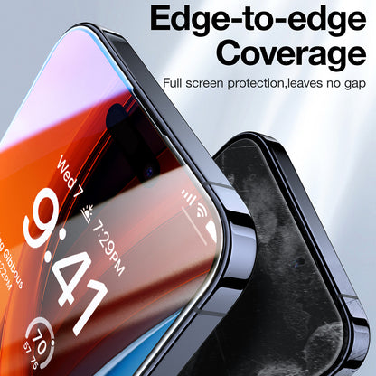 Displayschutzfolie Privacy Torras GlassGo Epic für Apple iPhone 15 Pro Max, Gehärtetes Glas, Vollverklebung