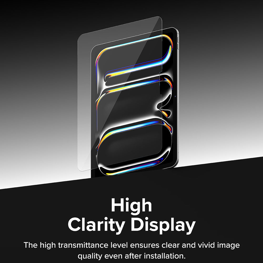 Ringke Easy Slide Displayschutzfolie für Apple iPad Pro 11 (2024), gehärtetes Glas, Full Glue