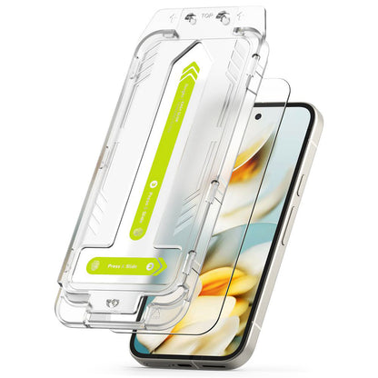 Ringke Easy Slide Displayschutzfolie für Google Pixel 9a, gehärtetes Glas, Full Glue, 2er-Set